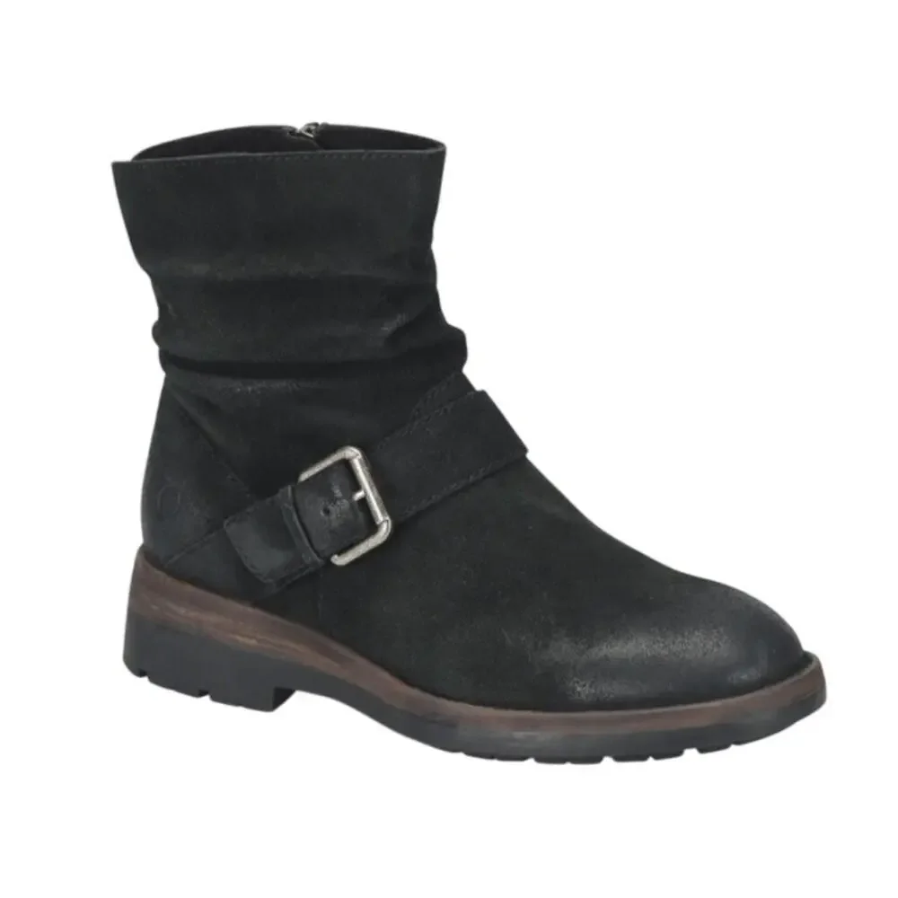 Born Womens Midway Slouch Ankle Booties US 9.5 M EU 40 Black Leather NIB